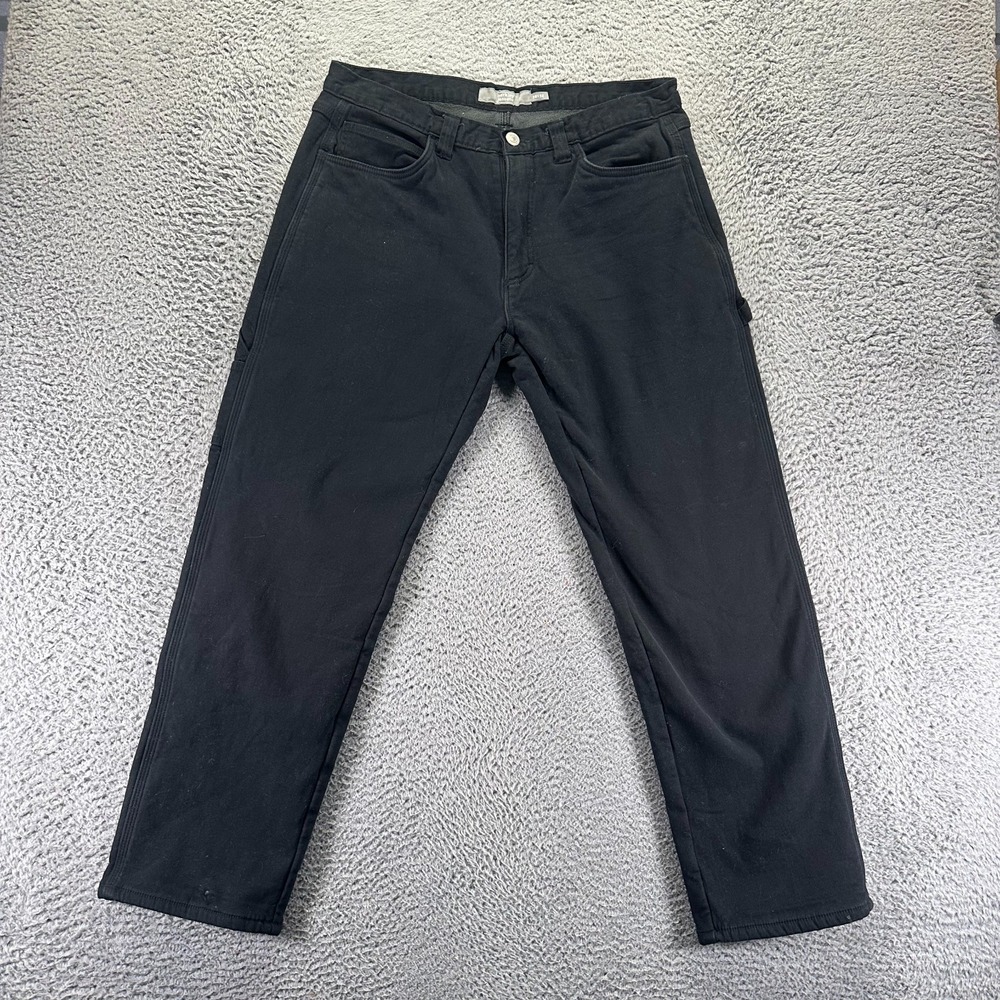 Berkley Jensen Sweatpant Men 34x30 Black Fleece Lined Carpenter Workwear Stretch